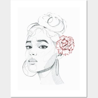 Carnation girl Posters and Art